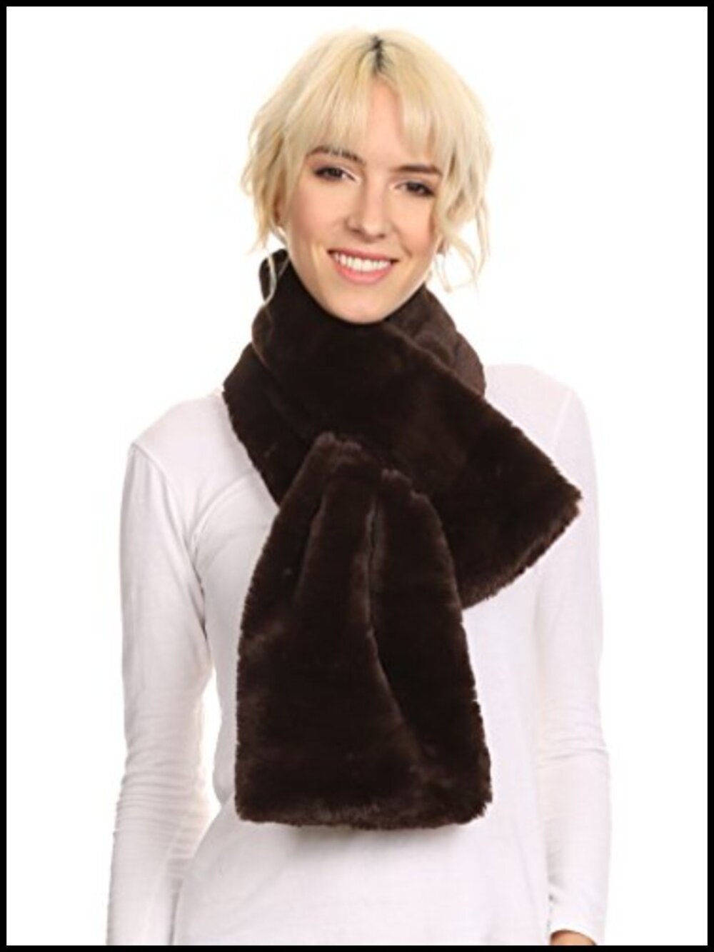 Luxurious Faux Fur Scarf Wrap Long Loop Scarf